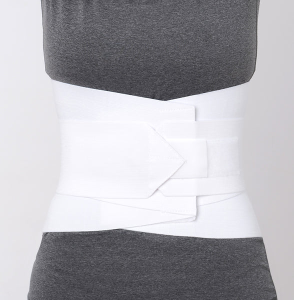 10" Lumbar Sacral Support w/ Double Pull Tension Straps - White - (20"-58" Waist) -  by Advanced Orthopaedics - Superior Braces - SuperiorBraces.com