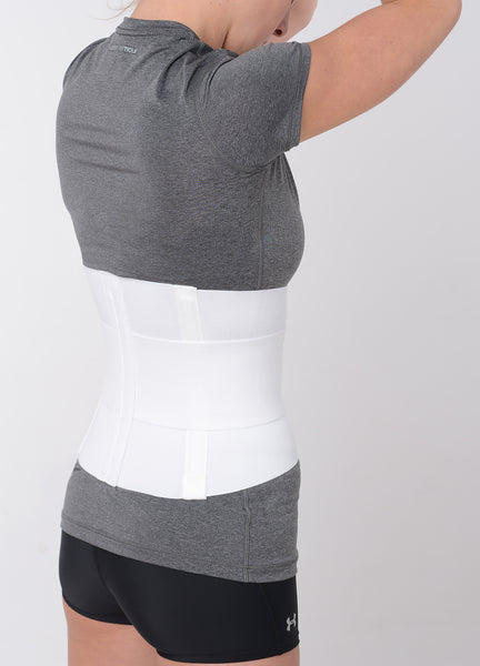 10" Lumbar Sacral Support w/ Double Pull Tension Straps - White - (20"-58" Waist) -  by Advanced Orthopaedics - Superior Braces - SuperiorBraces.com